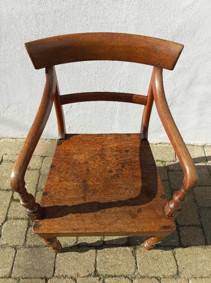 Country Oak Late George III Open Armchair (12).jpg